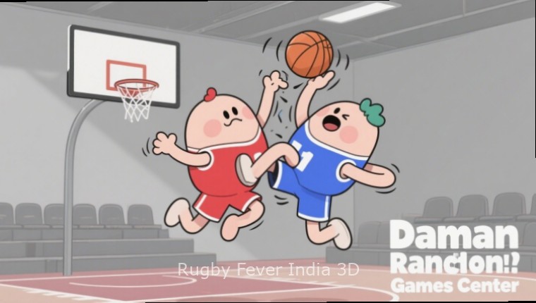 Rugby Fever India 3D game cover showing Indian rugby players in action